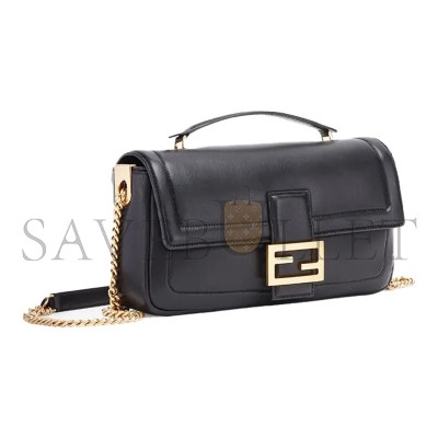 FENDI NAPPA APOLO CHAIN BAGUETTE BLACK 8BR783ACNXF15ZW (27*13*6cm)